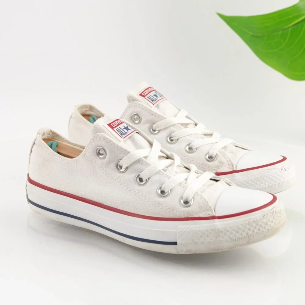 Converse Womens Shoreline Sneaker Size 6 White Canvas Low Top Lace Up Shoe Comfy - Picture 2 of 12